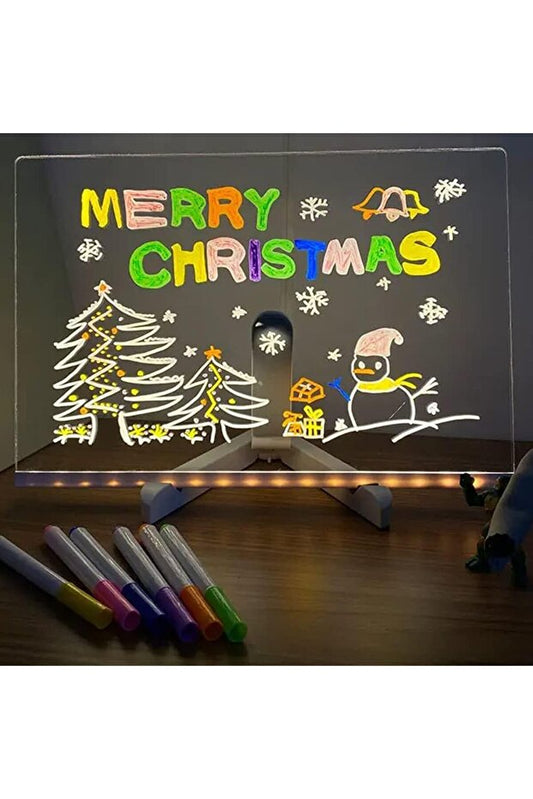 Sihirli LED Işıklı Şeffaf Çizim Tahtası