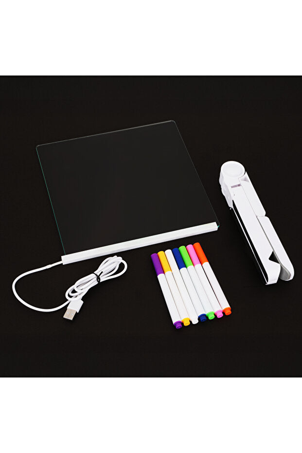 Sihirli LED Işıklı Şeffaf Çizim Tahtası